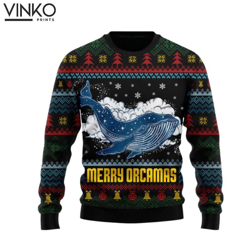 Merry Christmas Orcas Killer Whale HT081204 Ugly Christmas Sweater