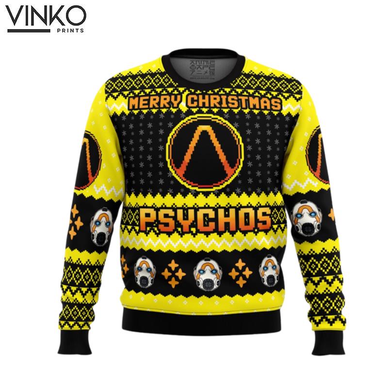 Merry Christmas Psychos Borderlands Ugly Christmas Sweater