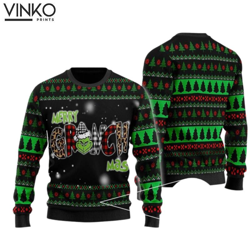 Merry Grinch Mas Woolen Ugly Christmas Sweater