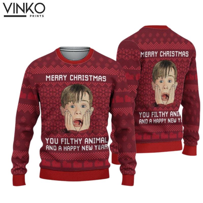 Merry Home Alone Ugly Christmas Sweater