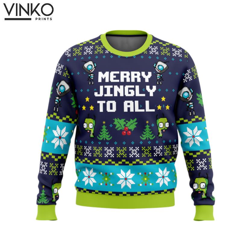 Merry Jingly Invader Zim Ugly Christmas Sweater