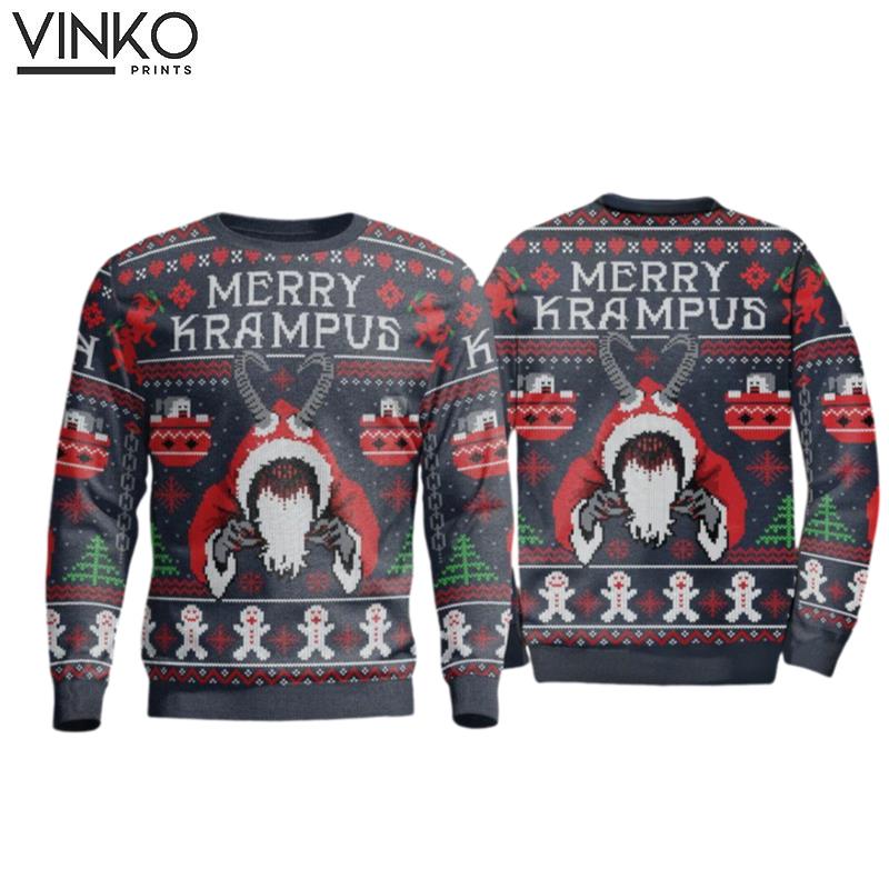 Merry Krampus 3D Ugly Christmas Sweater