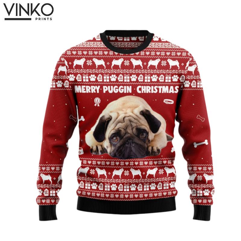 Merry Puggin Christmas for men and women Ugly Christmas Sweater