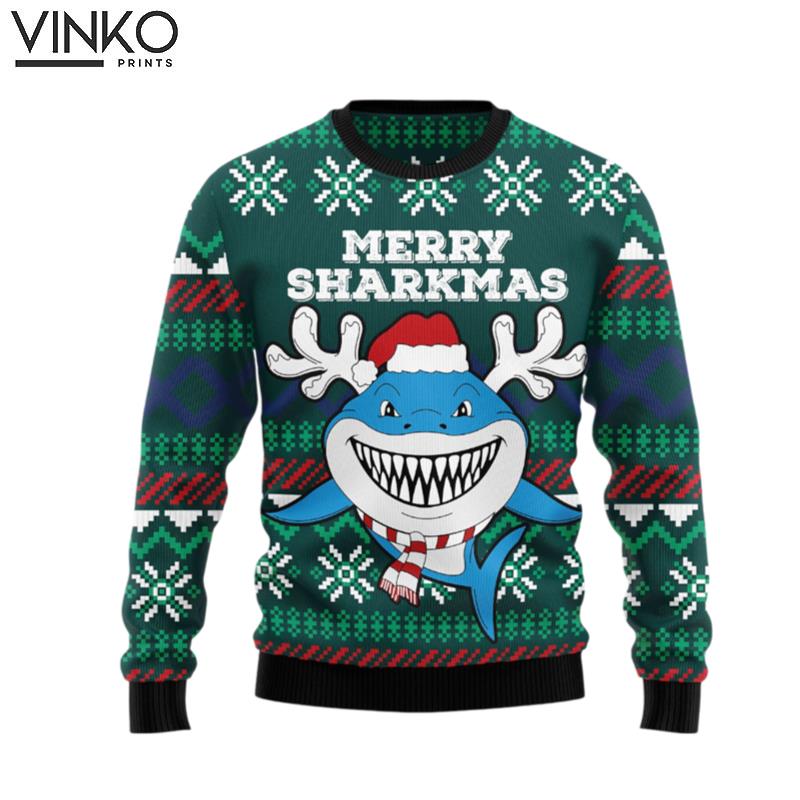 Merry Sharkmas T0311 Ugly Christmas Sweater