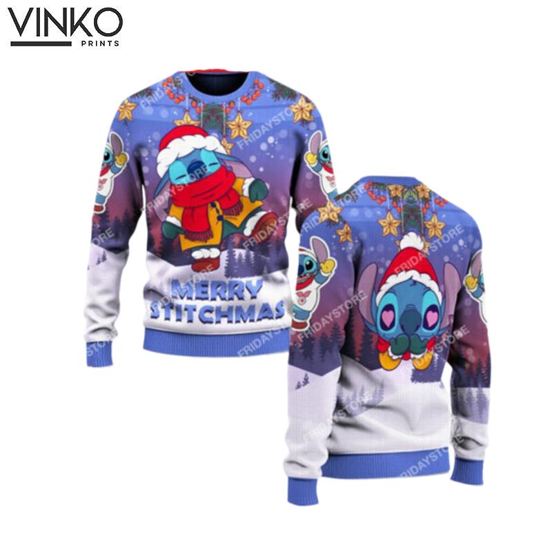 Merry Stitchmas Stitch Disney Christmas 3D Ugly Christmas Sweater