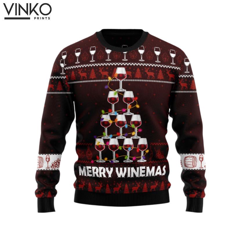 Merry Winemas D1410 Ugly Christmas Sweater