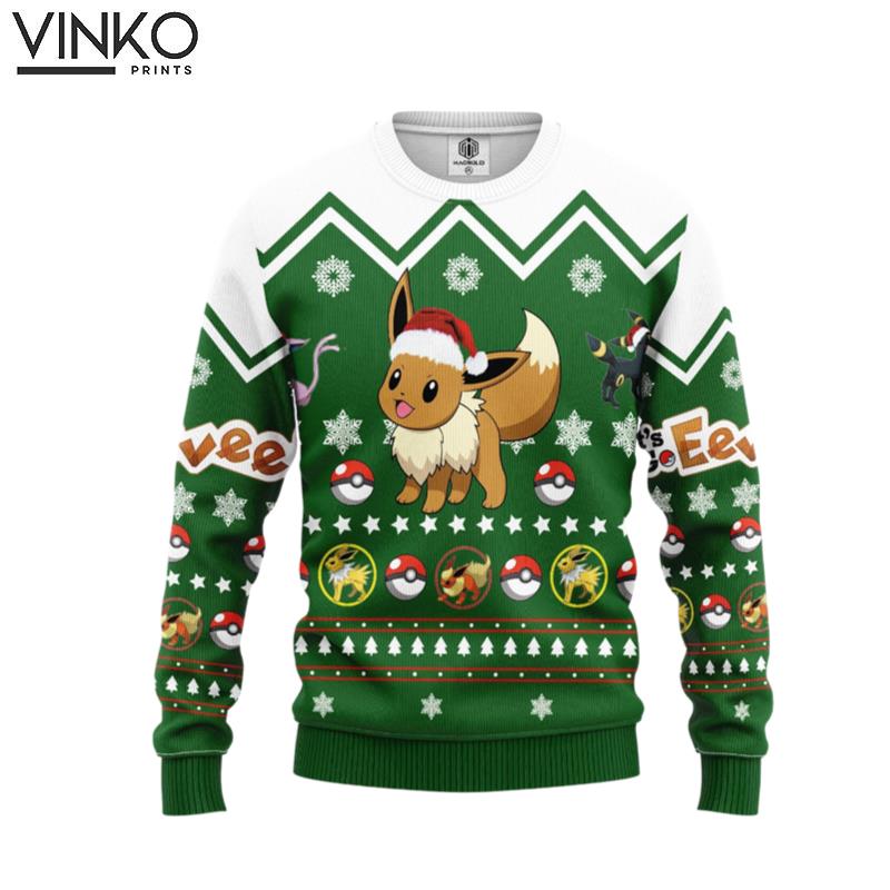 Merry Xmas Eevee Pokemon 286 Ugly Christmas Sweater