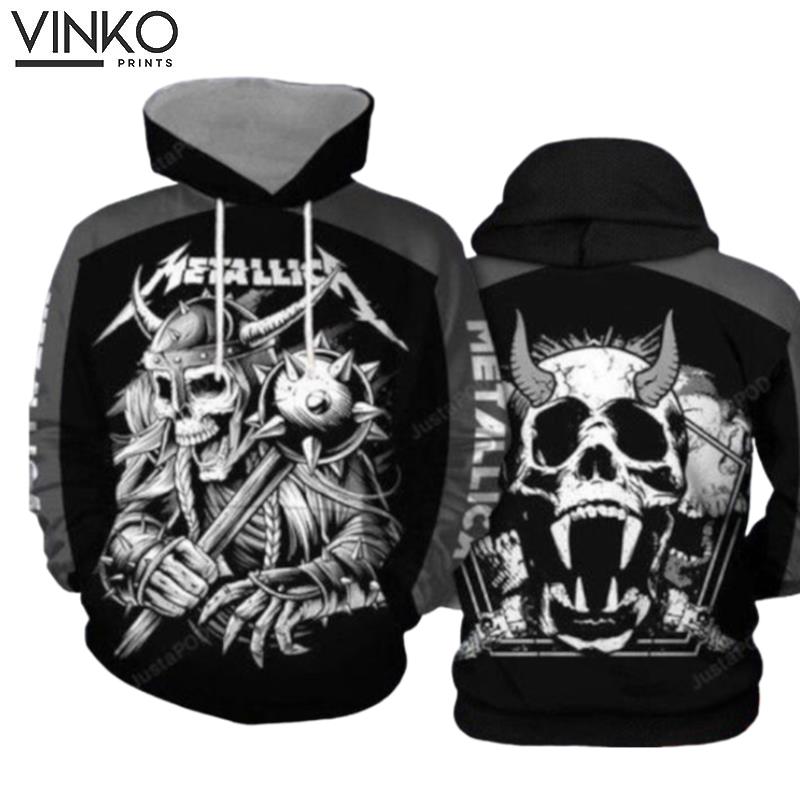 Metallica Skull Combatant Metallica Metallica Hoodie