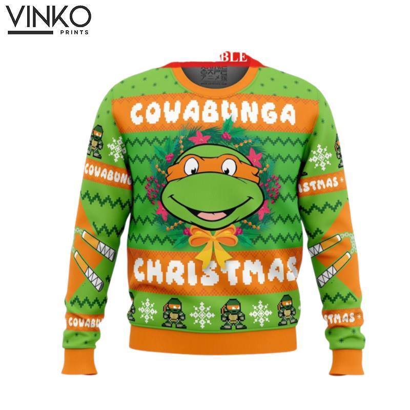 Michaelangelo TMNT Teenage Mutant Ninja Turtles Ugly Christmas Sweater