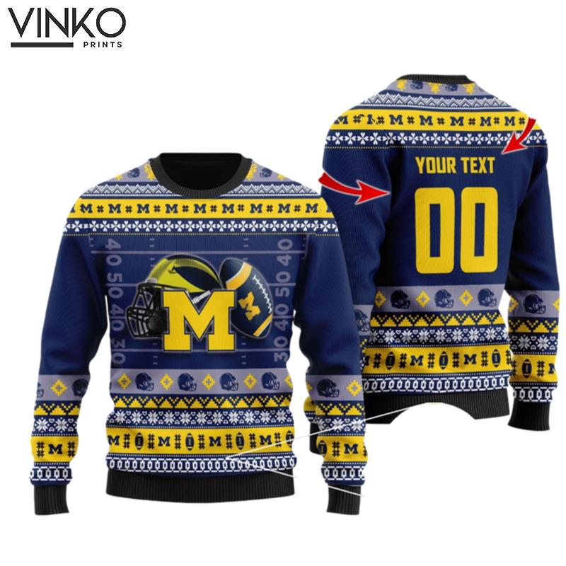 Michigan Wolverines Custom Ugly Christmas Sweater