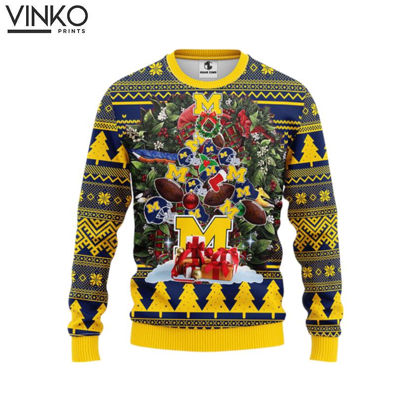 Michigan Wolverines Tree Ugly Ugly Christmas Sweater