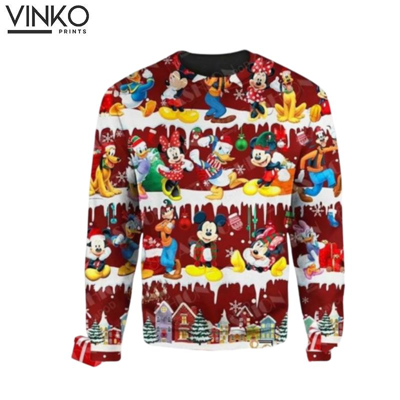 Mickey And Friends Disney Christmas 3D Ugly Christmas Sweater