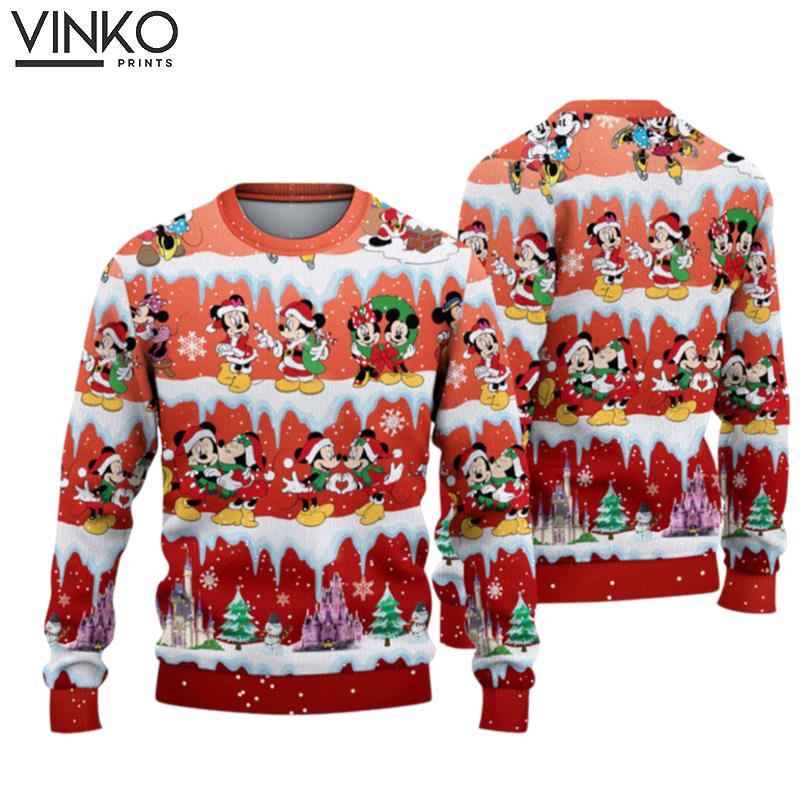 Mickey And Minnie Disney Christmas 3D Ugly Christmas Sweater