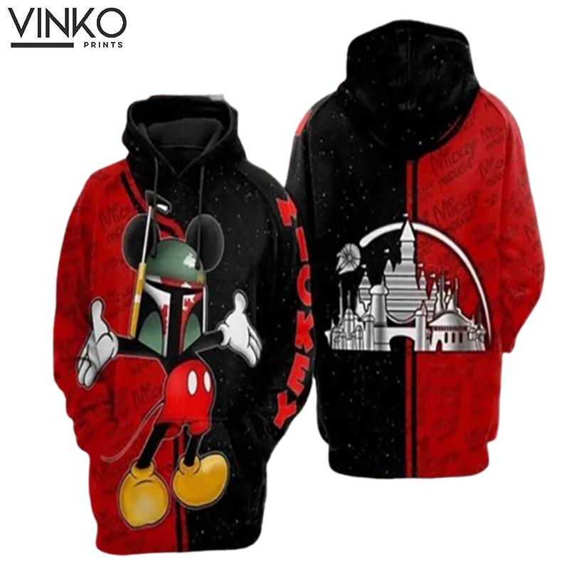 Mickey Mash Up Boba Fett Magic Castle Star Wars Hoodie