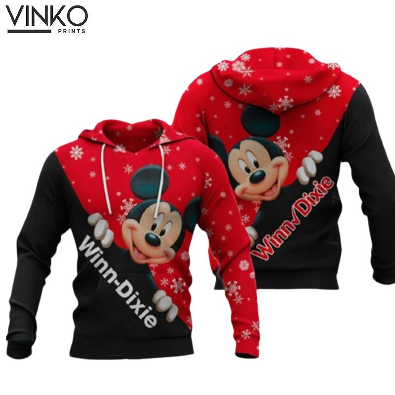 Mickey Snowflakes Winndixie Logo Hoodie