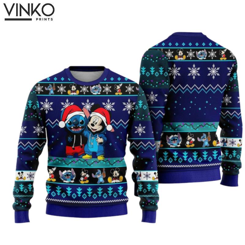 Mickey and Friends Mickey and Stitch Ugly Christmas Sweater