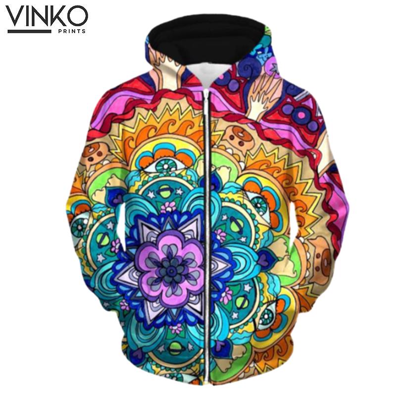 Microcosm Mandala Up Hoodie