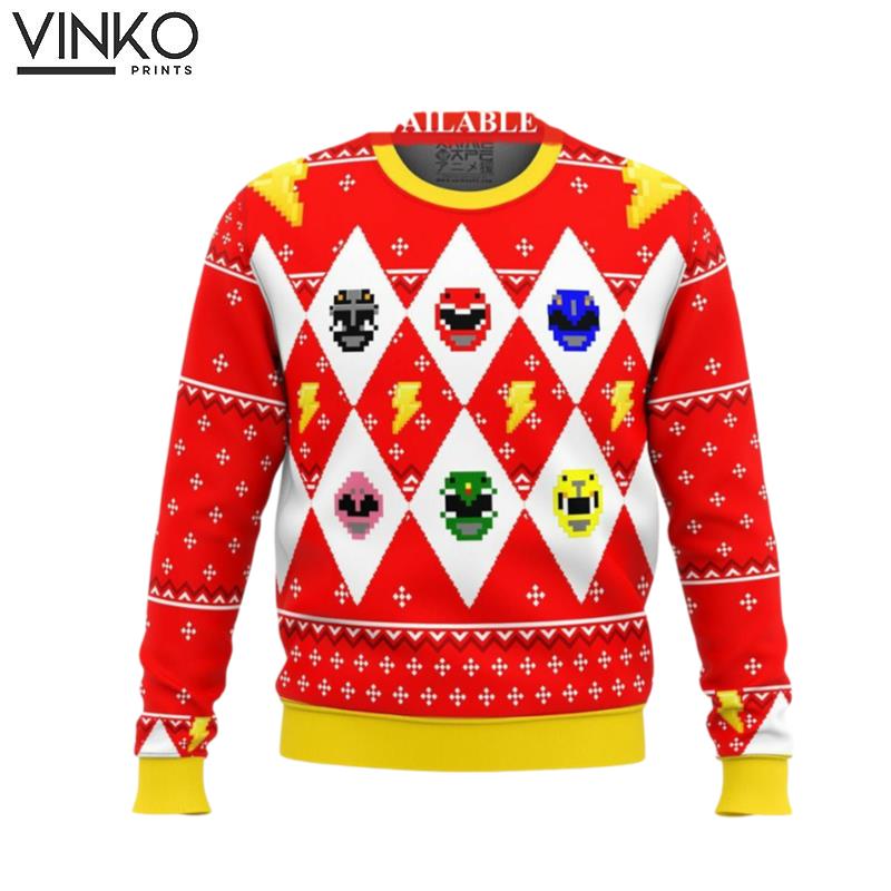 Mighty Morphin Power Ranger Ugly Christmas Sweater