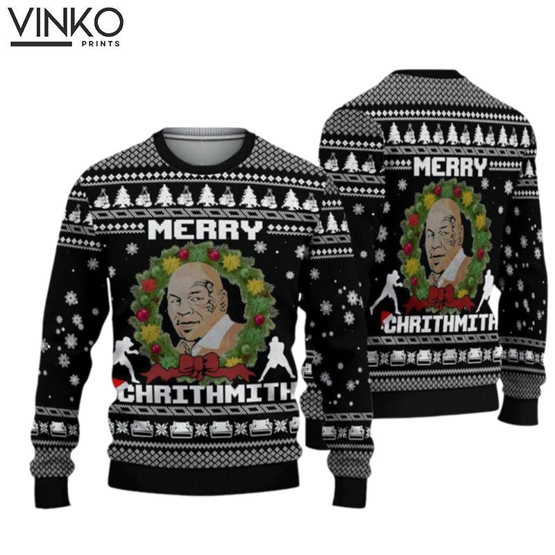 Mike Tyson Merry Christmith Funny Mike Tyson Ugly Christmas Sweater