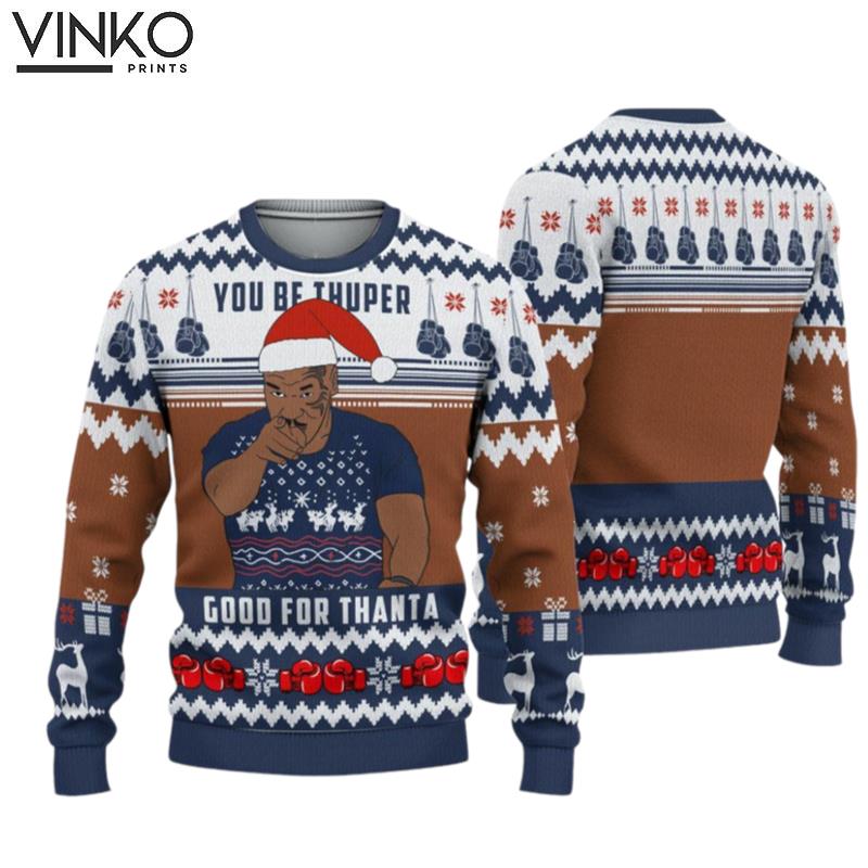 Mike Tyson Merry Ugly Christmas Sweater