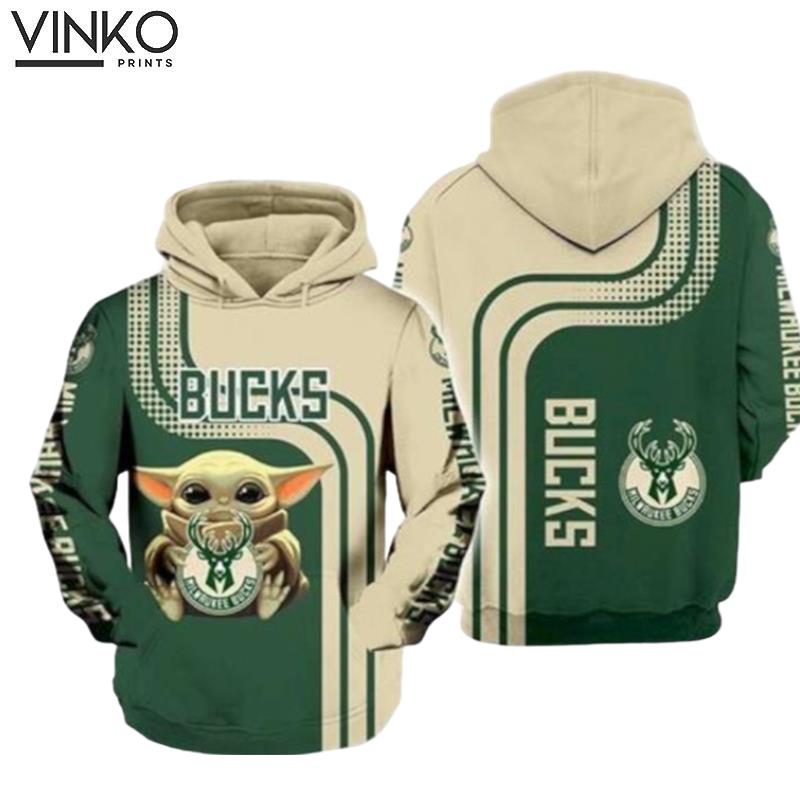 Milwaukee Bucks Baby Yoda Hoodie