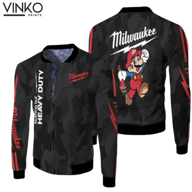 Milwaukee Super Mario Nothing But Heavy Duty Graphic T Up To 5Xl Jersey Bomber Model 3795 Hoodie