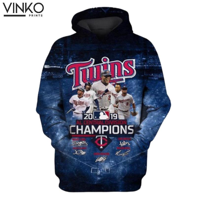 Minnesota Twins 2019 Al Central Division Champions Signatures Minnesota Twins 2019 Al Central Division Champions Signatures T Hoodie