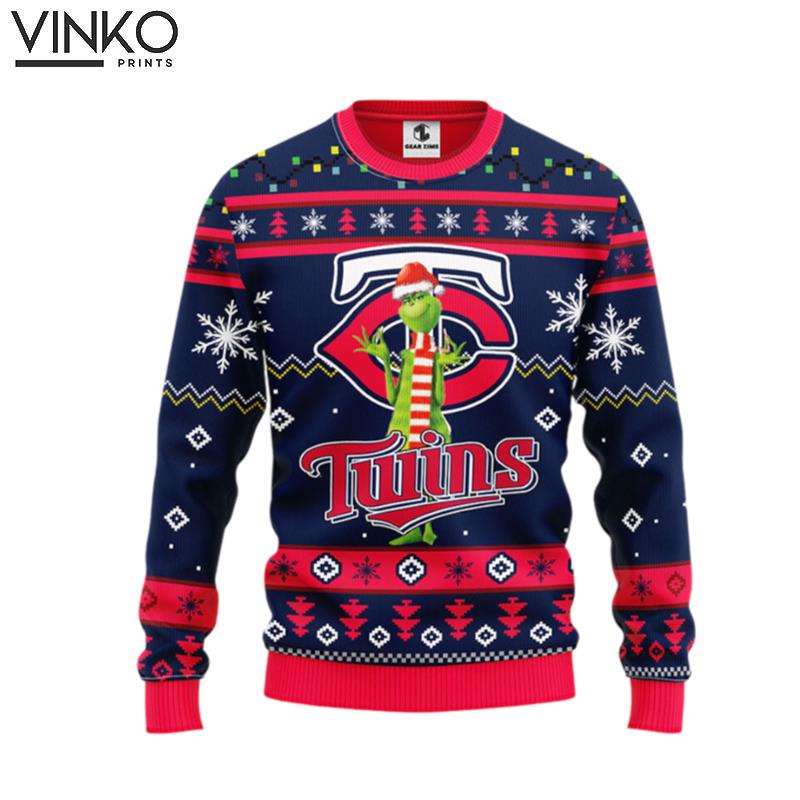 Minnesota Twins Funny Grinch Ugly Christmas Sweater