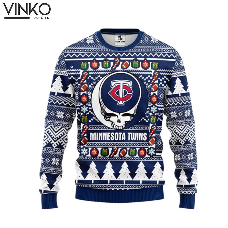 Minnesota Twins Grateful Dead Ugly Ugly Christmas Sweater