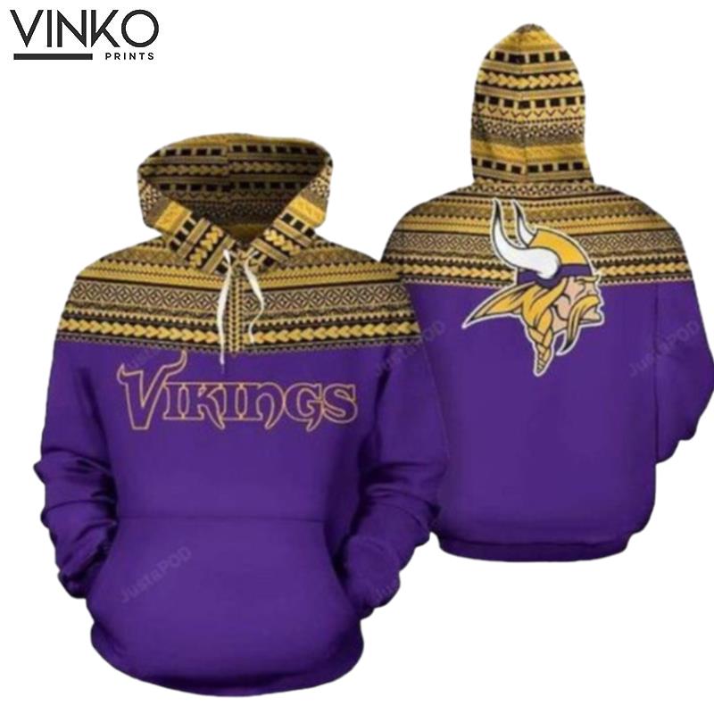 Minnesota Vikings Ncaa Football Maori Tattoo Violet Glod Minnesota Vikings Minnesota Vikings Hoodie