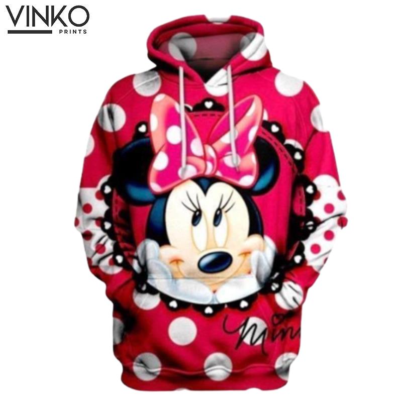 Minnie Mouse Face Cartoon Hoodie