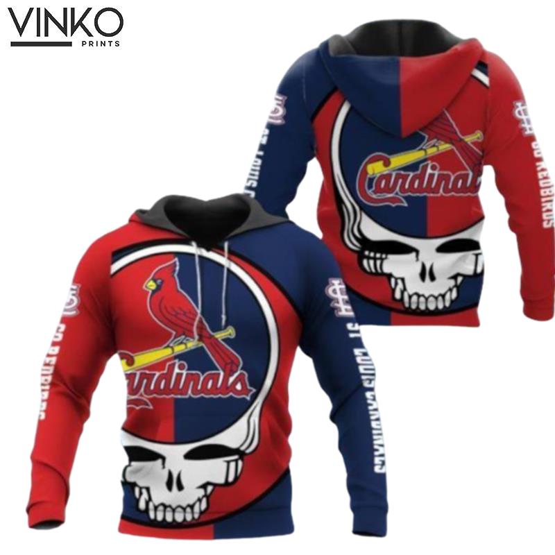 Mlb St Louis Cardinals Skull Men And Women Mlb St Louis Cardinals St Louis Cardinals Hoodie