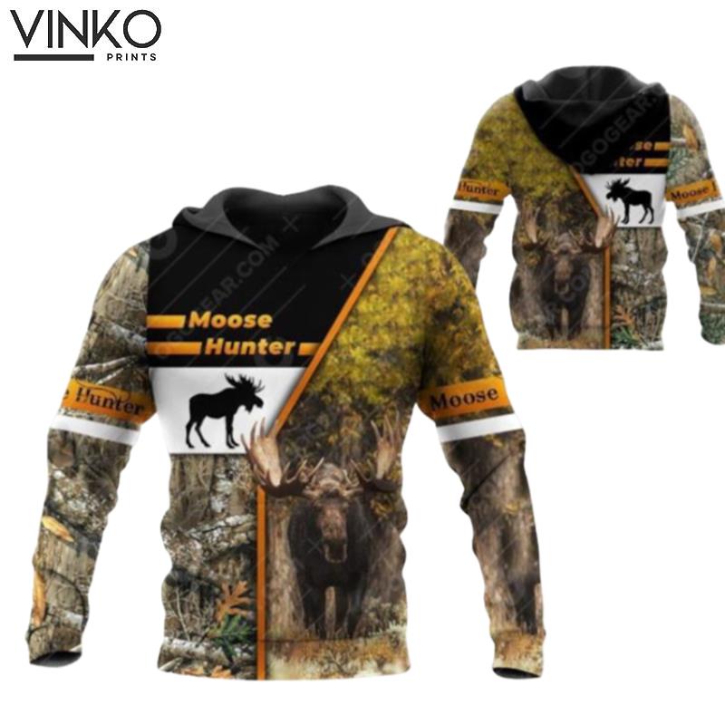 Moose Hunting Ver1 And Pered Custom Graphic Hoodie