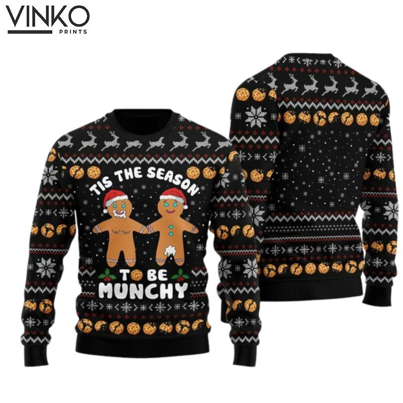 Munchy Gingerbread Naughty Ugly Christmas Sweater