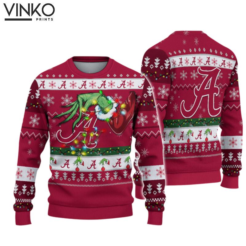 NCAA Alabama Crimson Tide Grinch Ugly Christmas Sweater