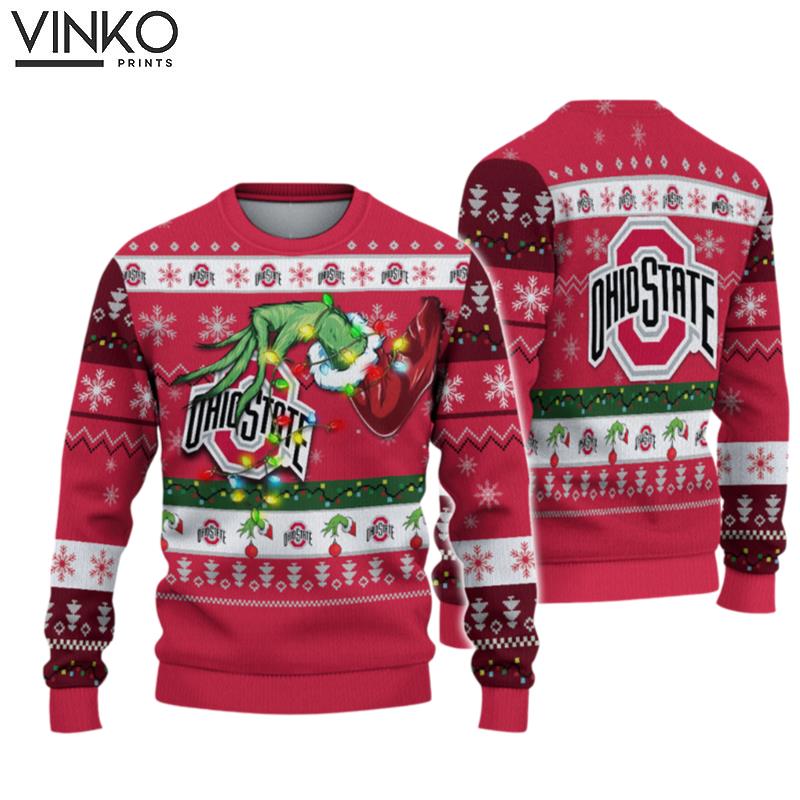 NCAA Ohio State Buckeyes Grinch NAM10102304 Ugly Christmas Sweater