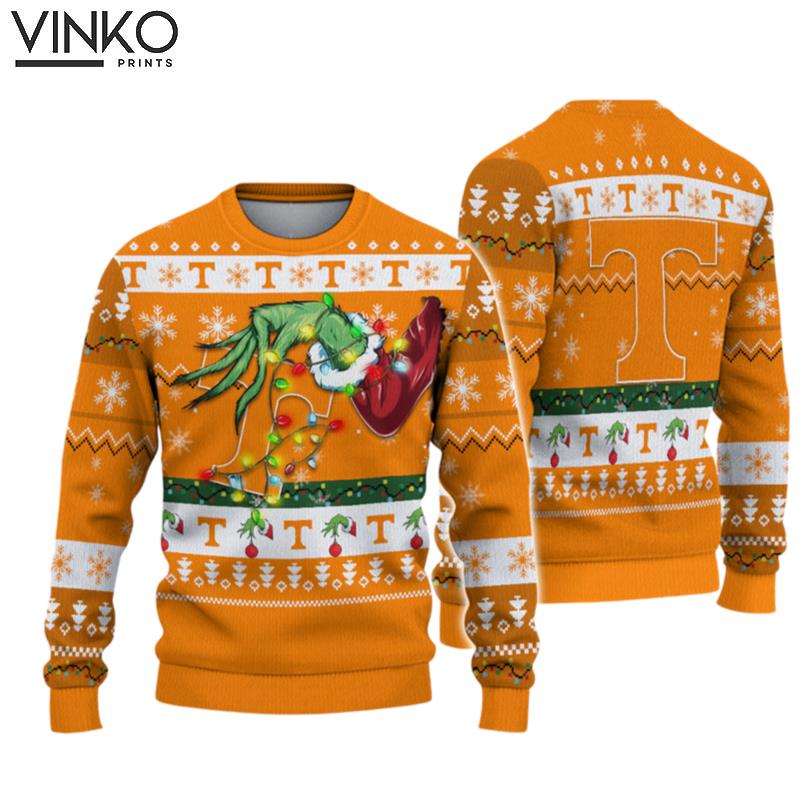 NCAA Tennessee Volunteers Grinch Ugly Christmas Sweater