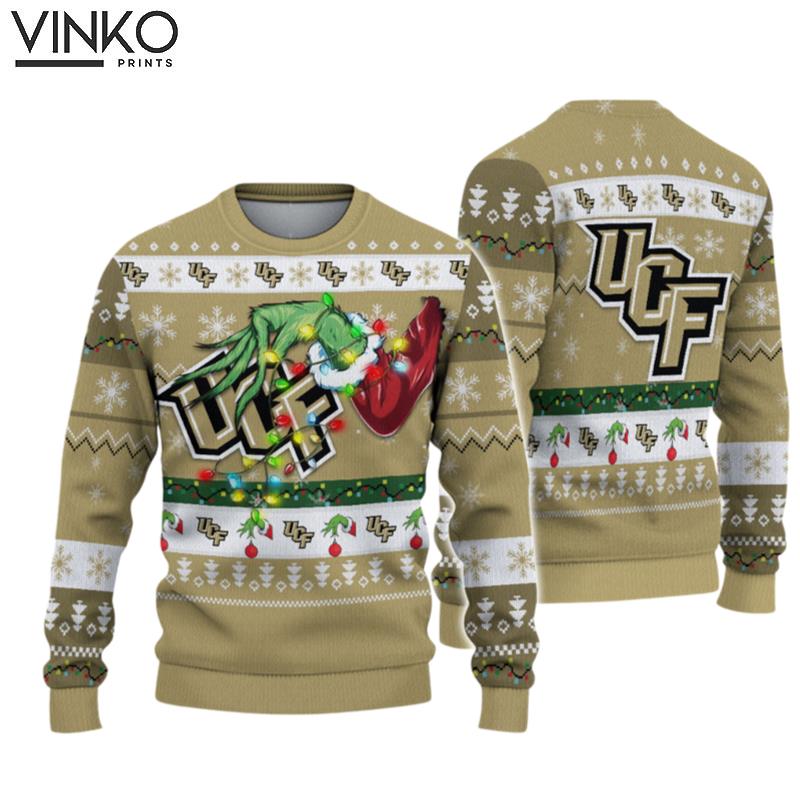 NCAA UCF Knights Grinch Ugly Christmas Sweater