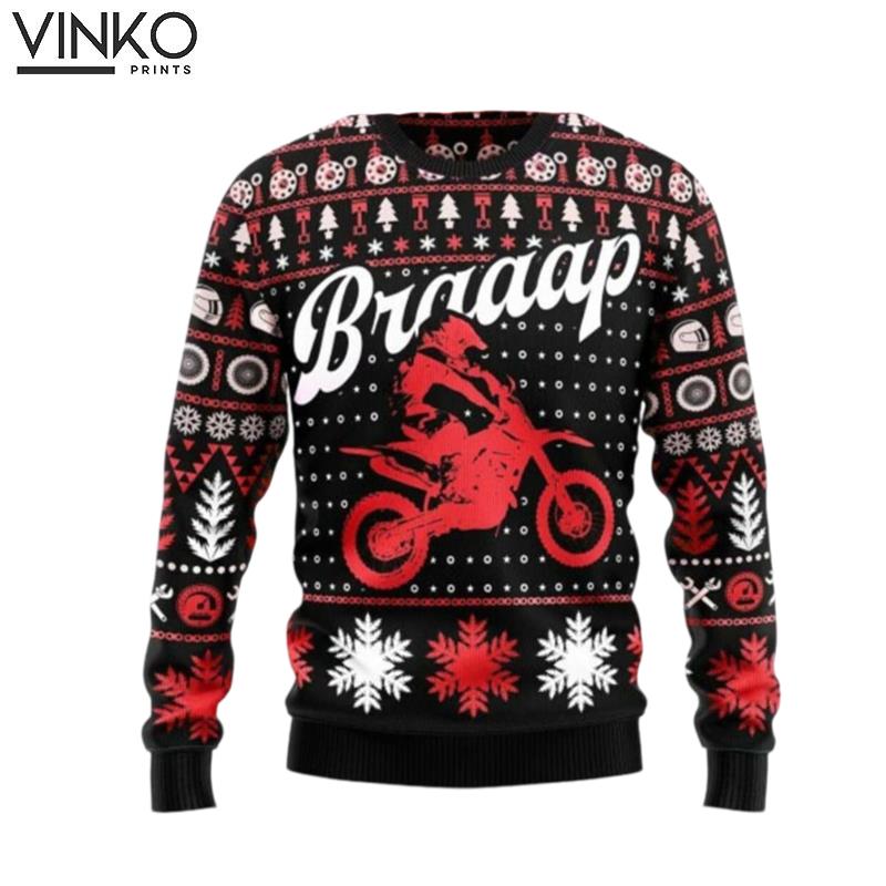 NEW Braaap Moto Braaap Ugly Christmas Sweater