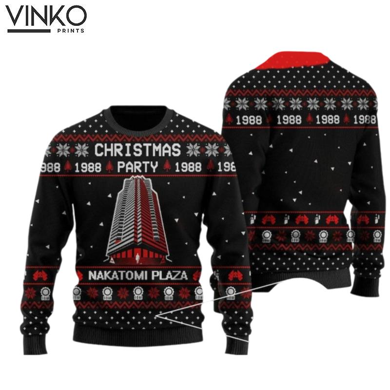 NEW Christmas Party Nakatomi Plaza Xmas Ugly Christmas Sweater