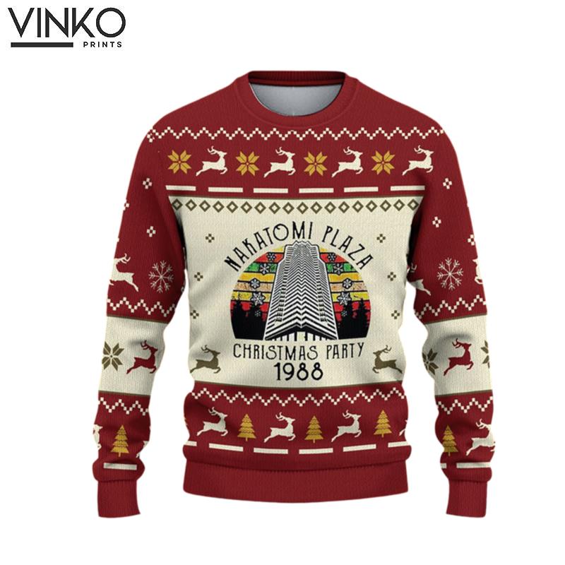 Nakatomi Plaza Christmas Party 1988 for men and women Ugly Christmas Sweater