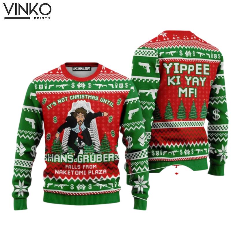 Nakatomi Plaza Christmas Pattern Ugly Christmas Sweater