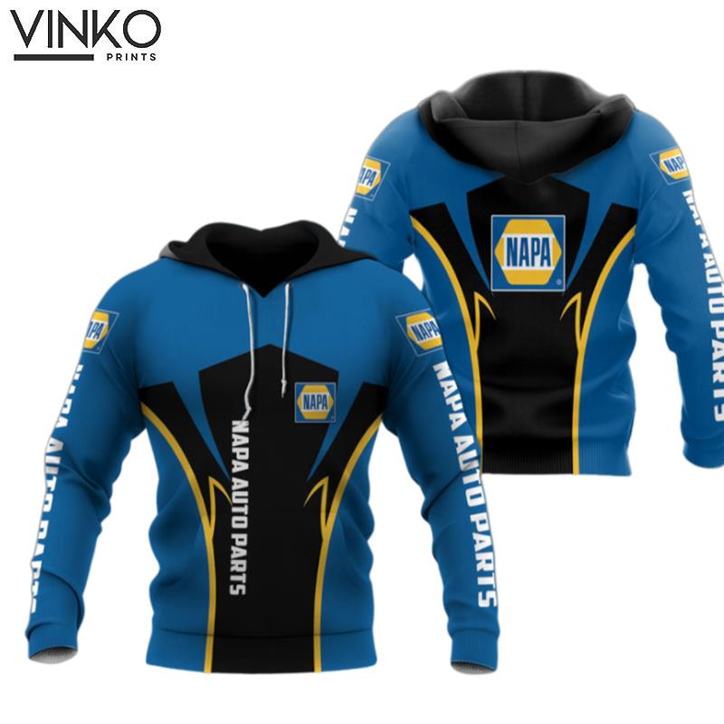 Napa Auto Parts Logo Black And Blue Hoodie