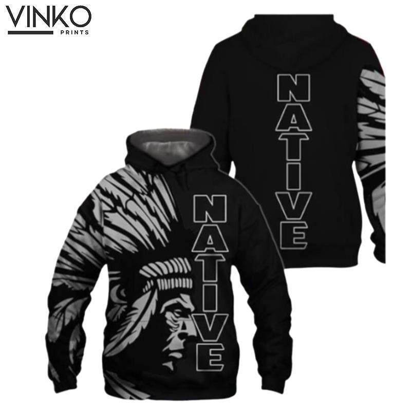 Native American Chief Black Hoodie