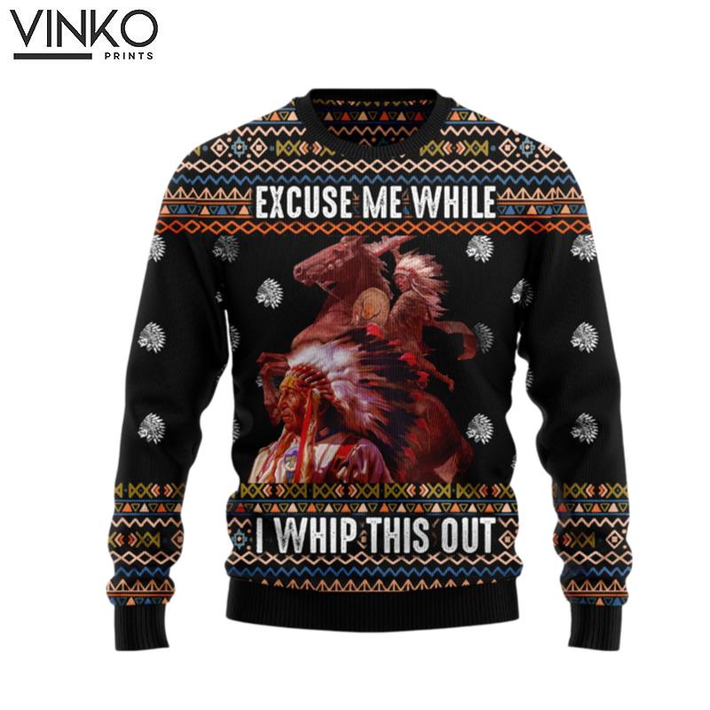 Native Excuse Me While I Whip This Out HT102601 Ugly Christmas Sweater