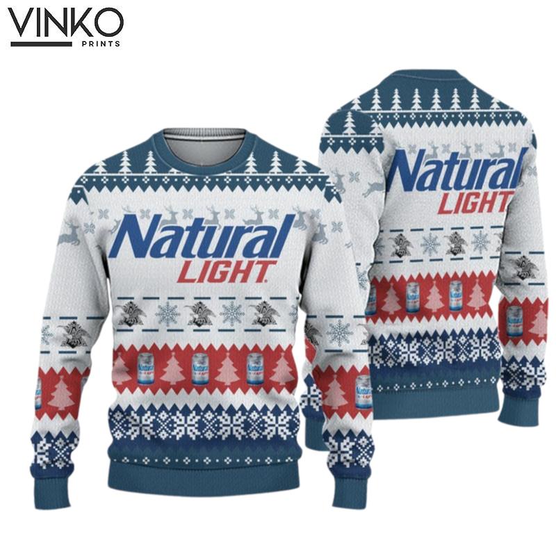 Natural Light Beer Christmas 3D Ugly Christmas Sweater