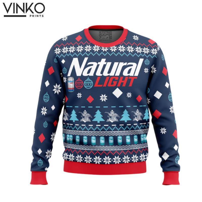 Natural Light Beer Ugly Christmas Sweater