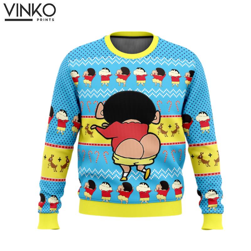 Naughty Shinnosuke Crayon Shinchan Ugly Christmas Sweater