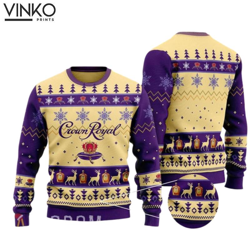 New Basic Crown Royal Custom Ugly Christmas Sweater