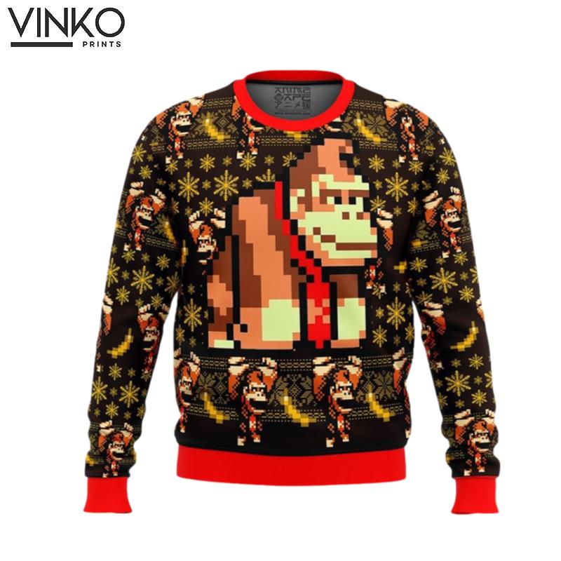 New Donkey Kong Sprite Custom Ugly Christmas Sweater